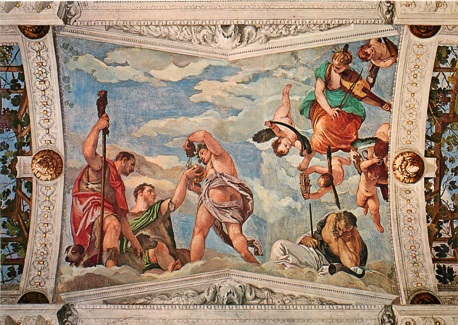 CPM Villa di Maser Paolo Veronese Stanza di Bacco 
