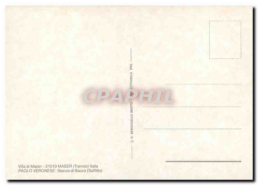 CPM Villa di Maser Paolo Veronese Stanza di Bacco  — Rückseite
