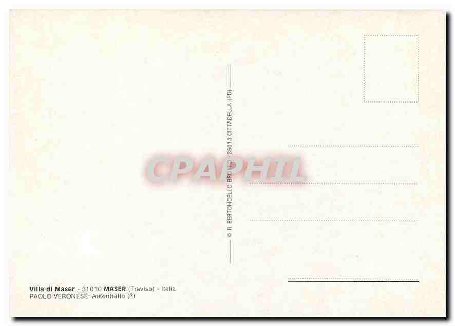 CPM Villa di Maser Paolo Veronese Autoritratto  — Rückseite