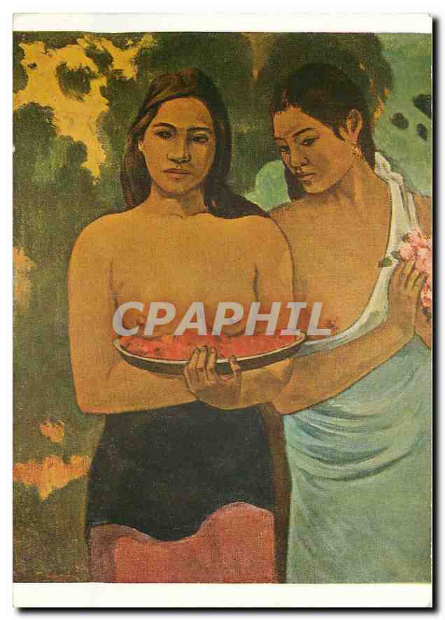 CPM Paul Gauguin 1848 1908 Deux Tahitiennes 