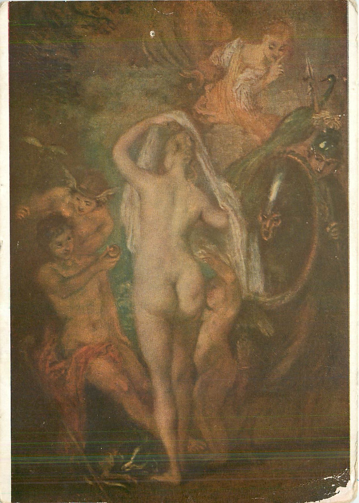 CPM J Antoine Watteau la jugement de Paris 