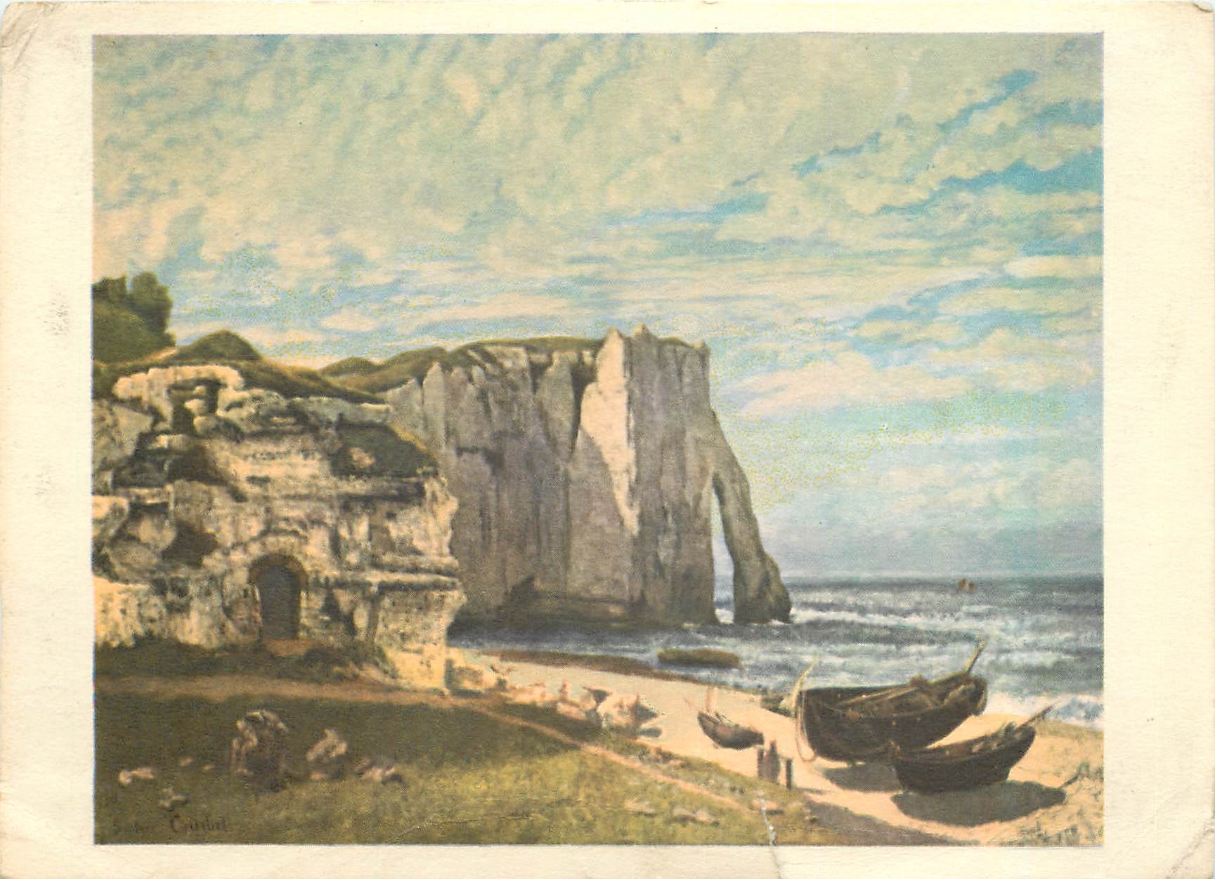 CPM Peinture Francaise Le XIX Siecle Gustave Courbet Musee du Louvre Etretat