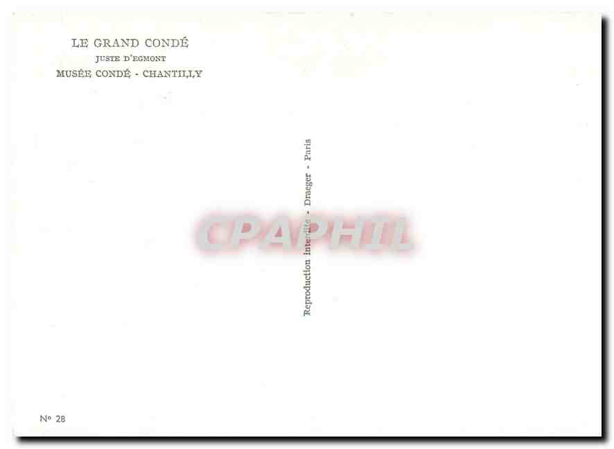 CPM Le Grand Conde Juste d'Egmont Musee Conde Chantilly  — Rückseite