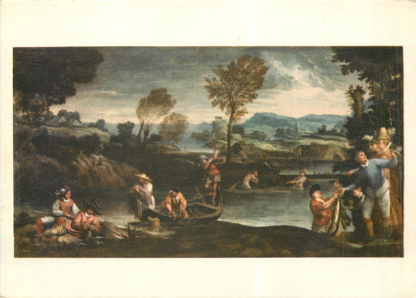 CPM Peinture Italienne Annibale Carracci dit Carrache La Peche Musee du Louvre 