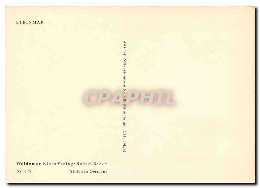 CPM Steinmar  — Verso