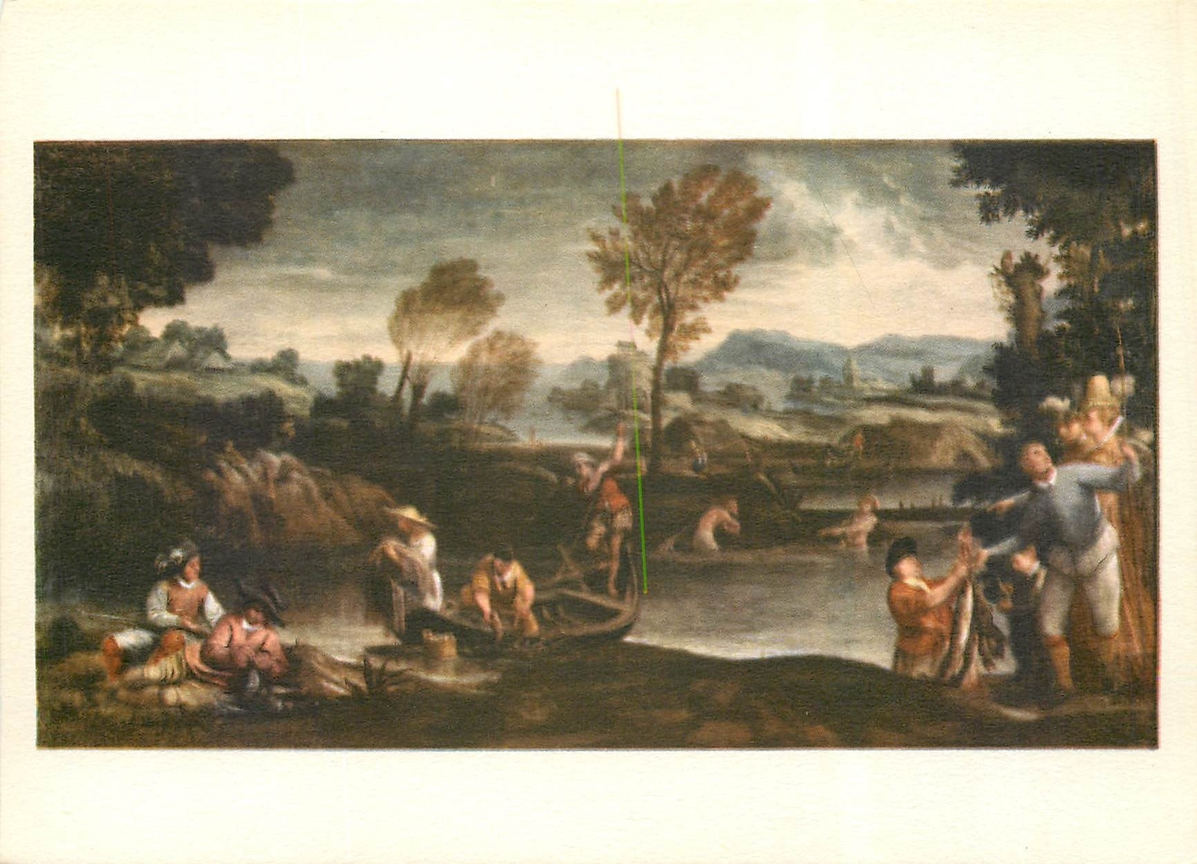 CPM Peinture Italienne Annibale Carracci dit Carrache 1560 1609 La Peche Musee du Louvre 