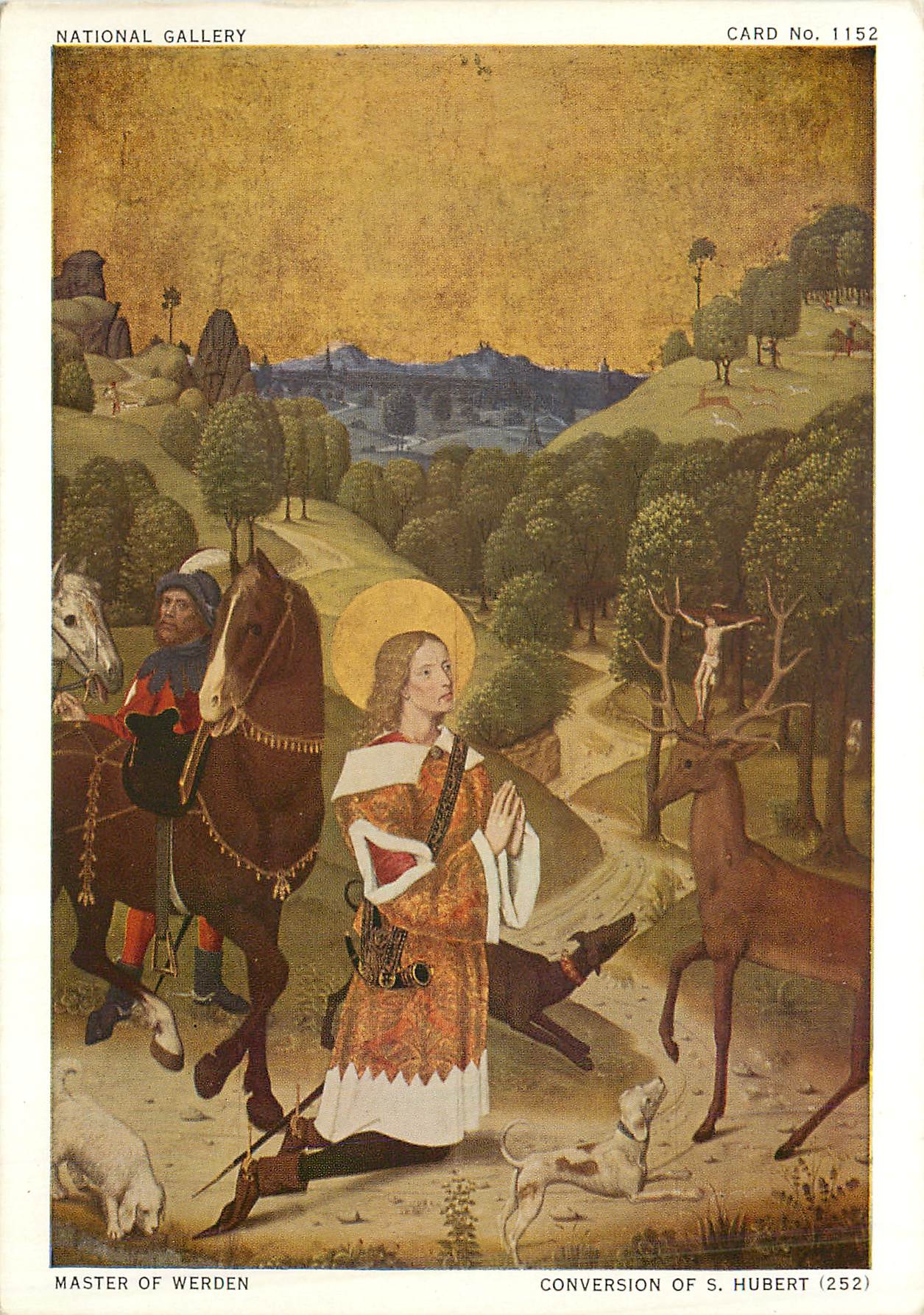 CPM National Gallery Master of Werden Conversion of S Hubert 