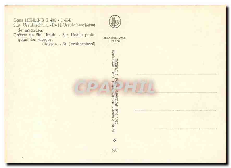 CPM Hans Memling 1433 1494 Sint Ursulaschrijn  — Back