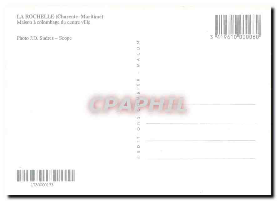 CPM La Rochelle Charente Maritime Maison a colombage du centre ville  — Verso