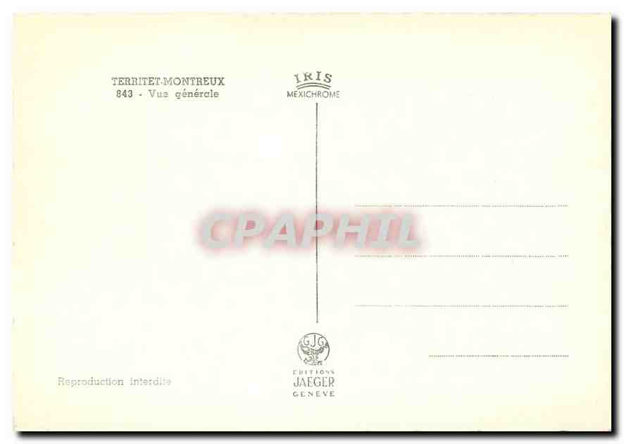 CPM Territet Montreux Vue generale  — Verso