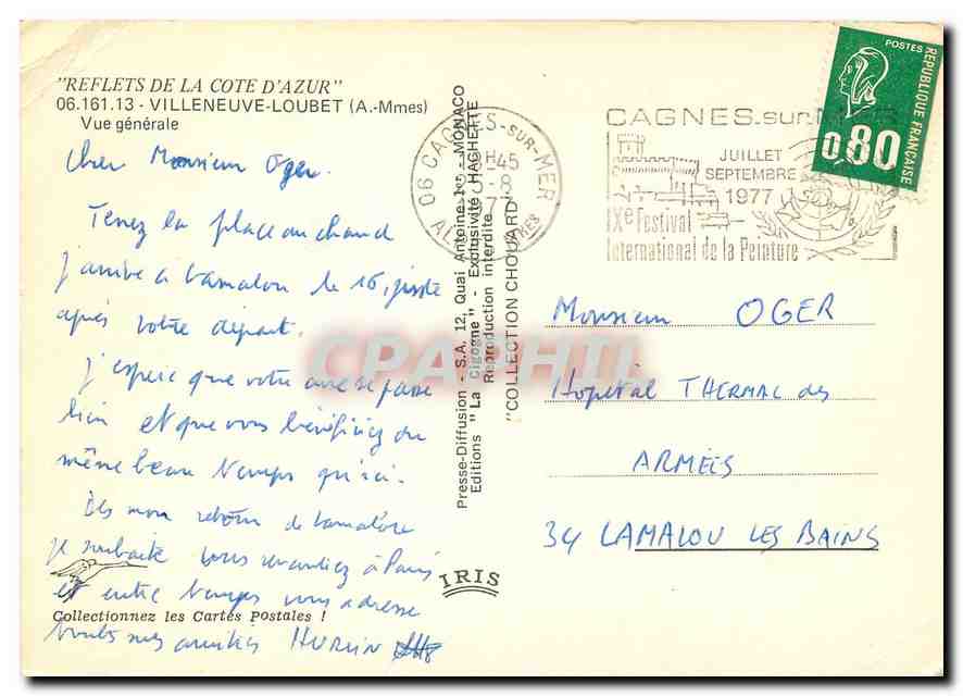 CPM Villeneuve Loubet A Mmes Vue generale  — Verso