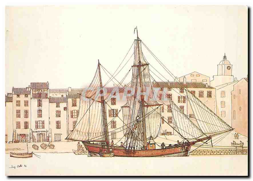 CPM Bombarde a St Tropez Dessin de Jean Bellis 