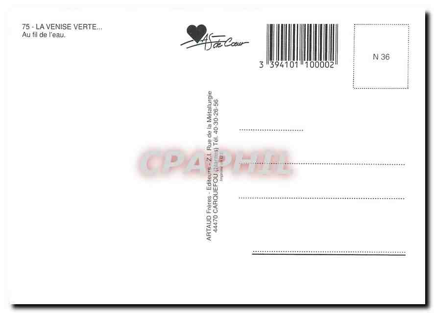 CPM La Venise Certe Au fil de l'eau Chevre — Rückseite