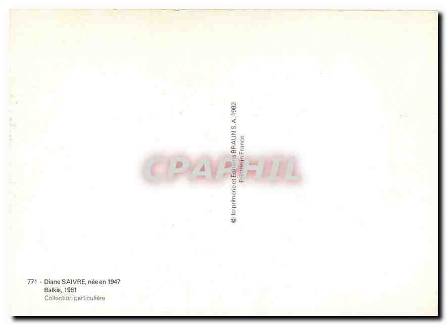 CPM Diane Saivre nee en 1947 Balkis 1981  — Verso