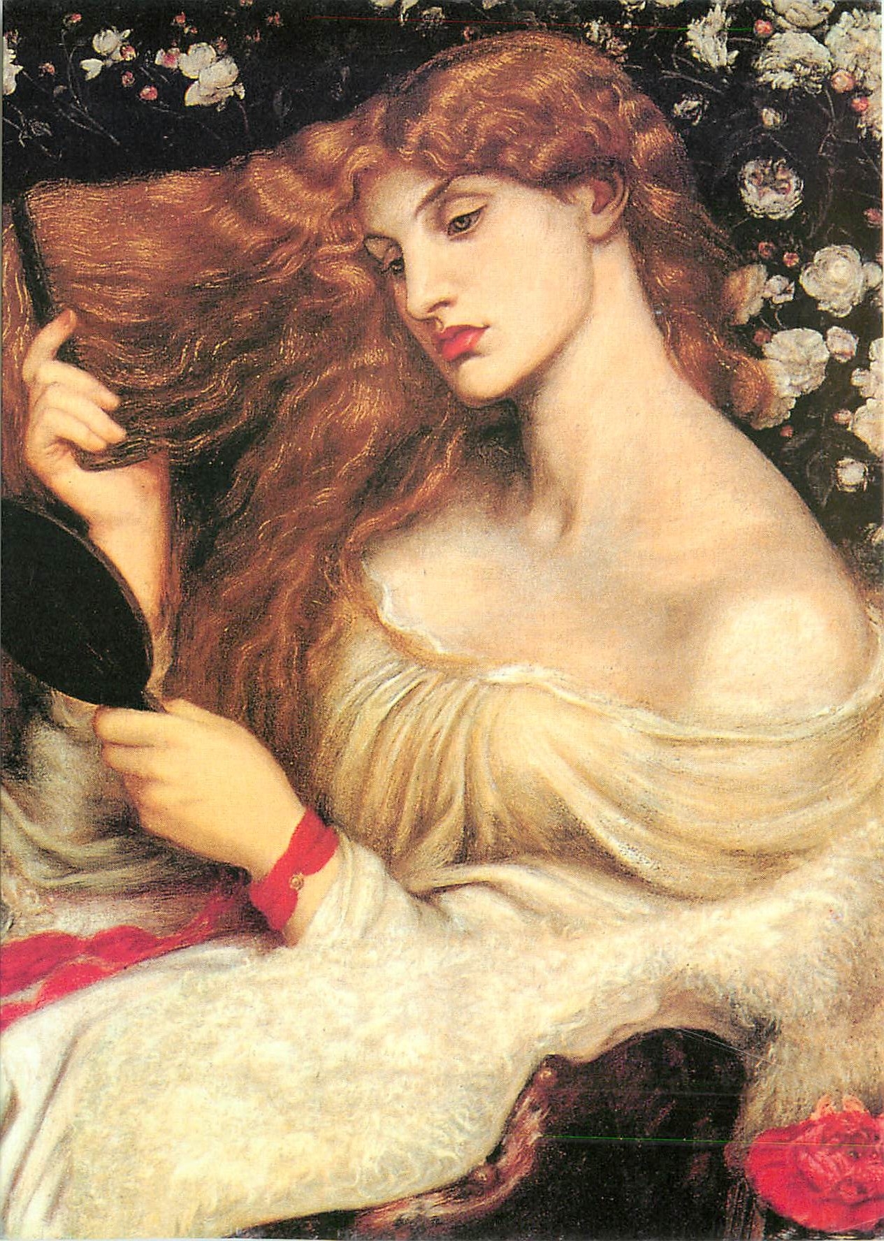 CPM Dante Gabriel Rossetti Lady lith detail 1868 