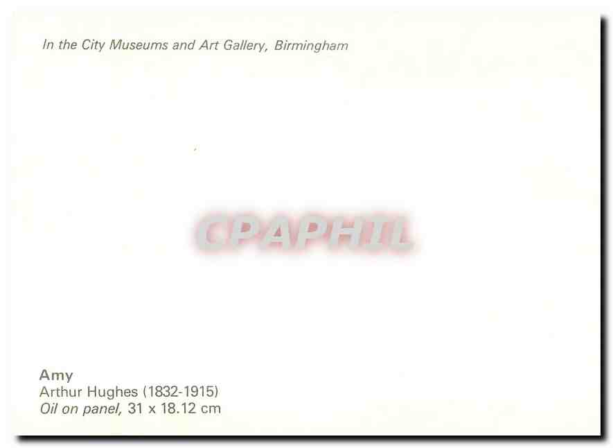CPM In the City Museums and Art Gallery Birmingham Amy Arthur Hughes 1832 1915  — Verso