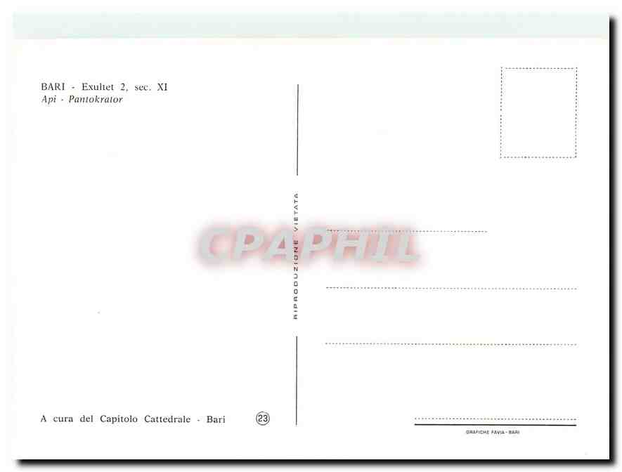 CPM Bari Exultet Api Pantokrator  — Rückseite