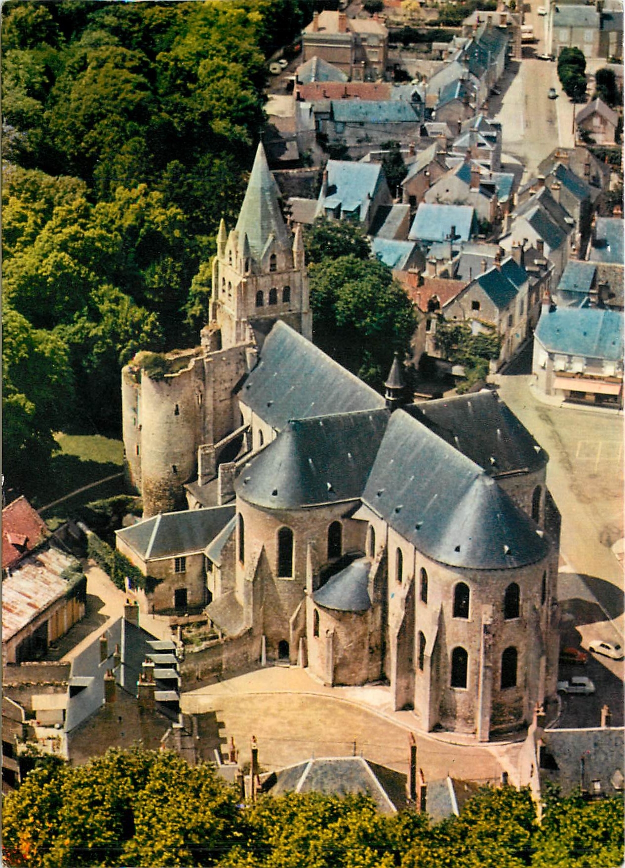 CPM Meung sur Loire Loiret Vue aerienne L'Eglise 