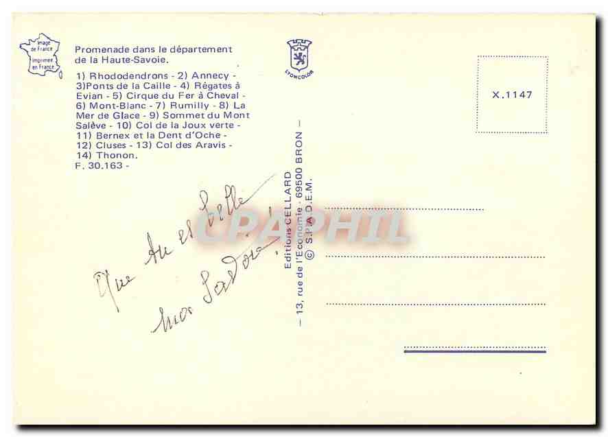 Haute-Savoie — Spaziergang durch das Departement — CELLARD Editions — Rückseite