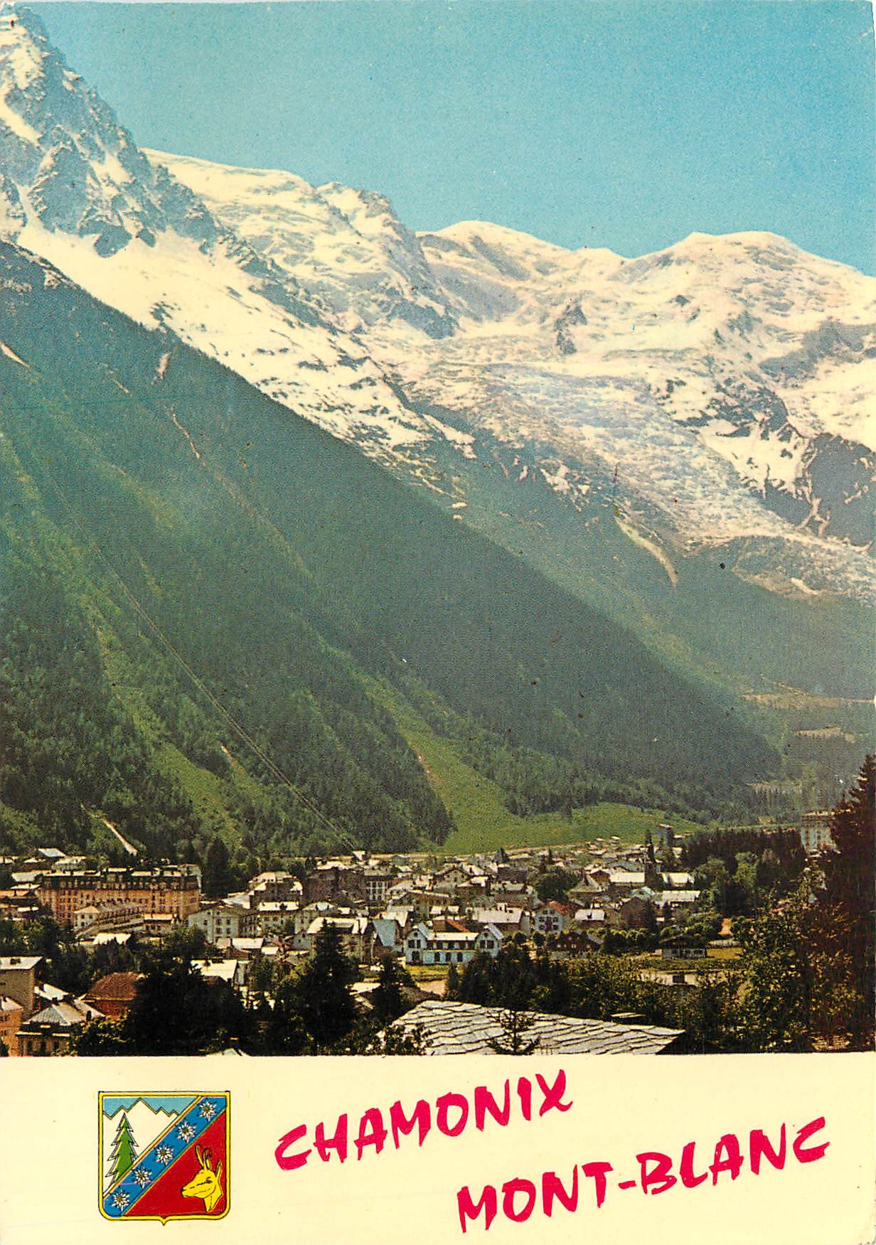 CPM Chamonix Mont Blanc Vue generale L'Aiguille du Midi 