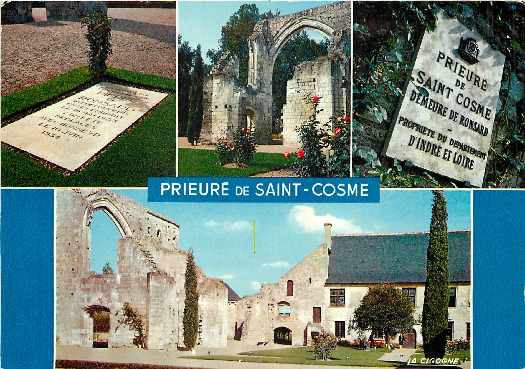 CPM Prieure de Saint Cosme Tours Indre et Loire 