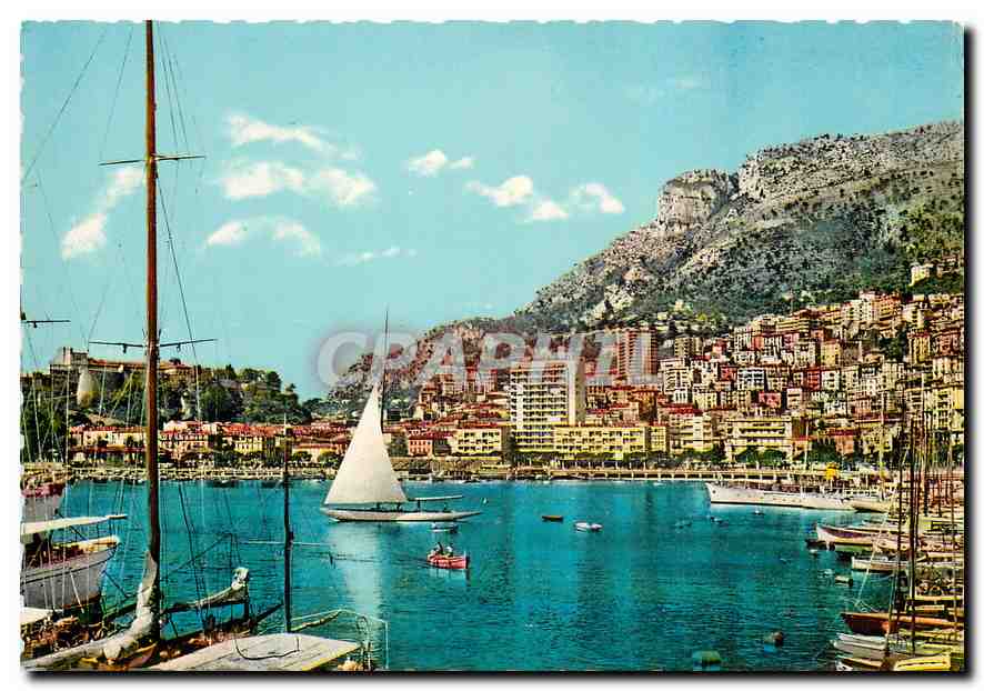 Monaco - Port de Monte-Carlo — Palais du Prince au fond — éditeur CPAPHIL, n° 1027 M