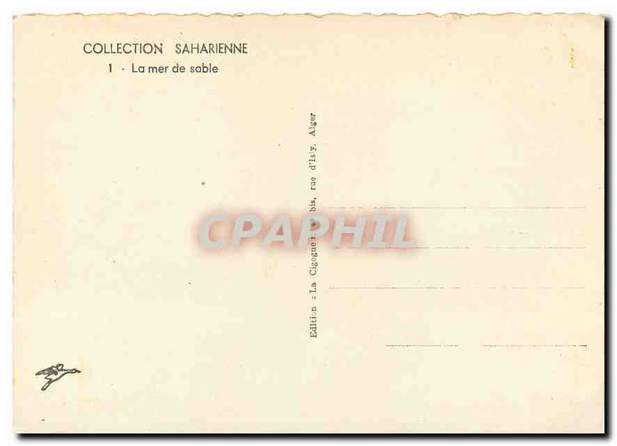 CPM Collection Saharienne La mer de sable Chameaux — Rückseite