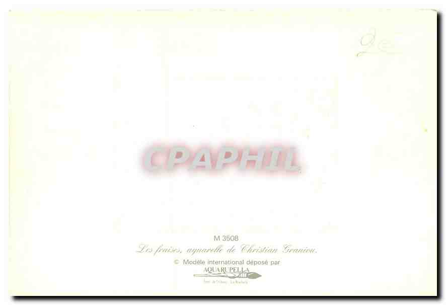 CPM Les fraises aquarelle de Christian Graniou  — Rückseite