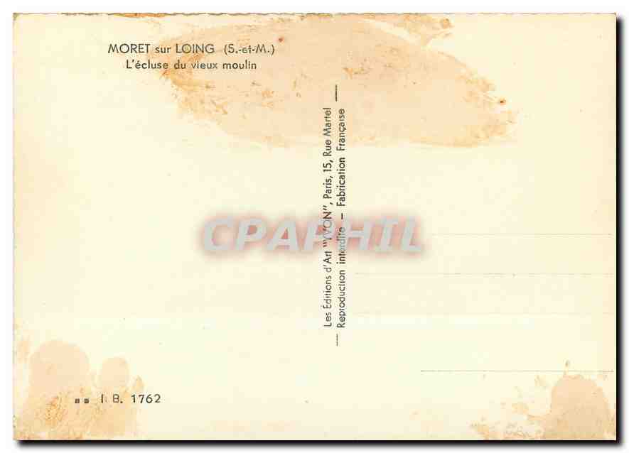 CPM Moret sur Loing S et M L'ecluse du vieux moulin  — Back