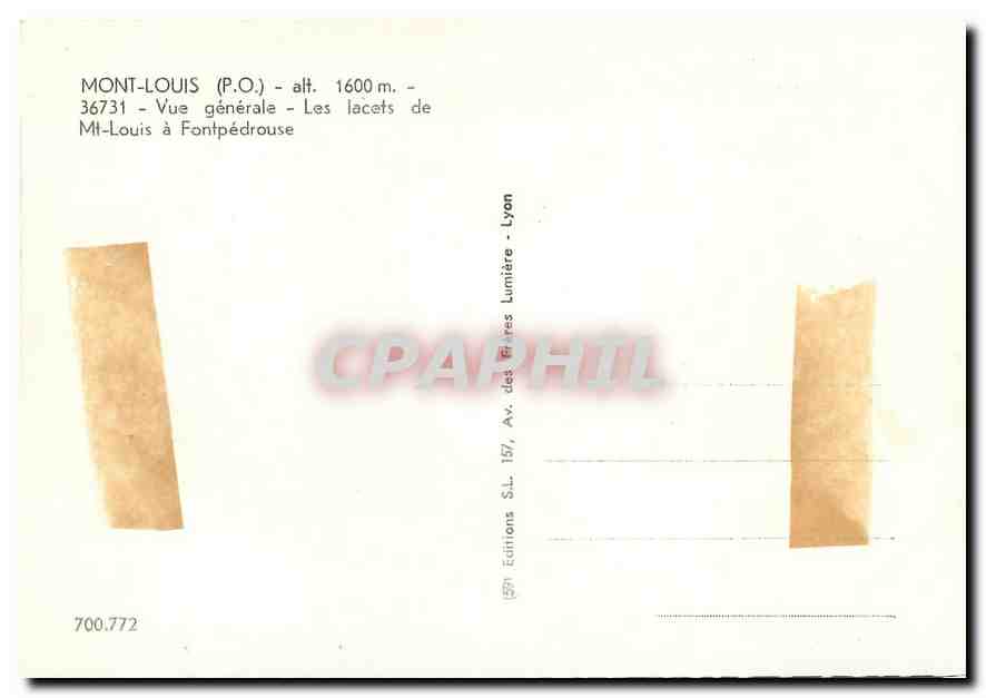 CPM Mont Louis PO Vue generale  — Rückseite