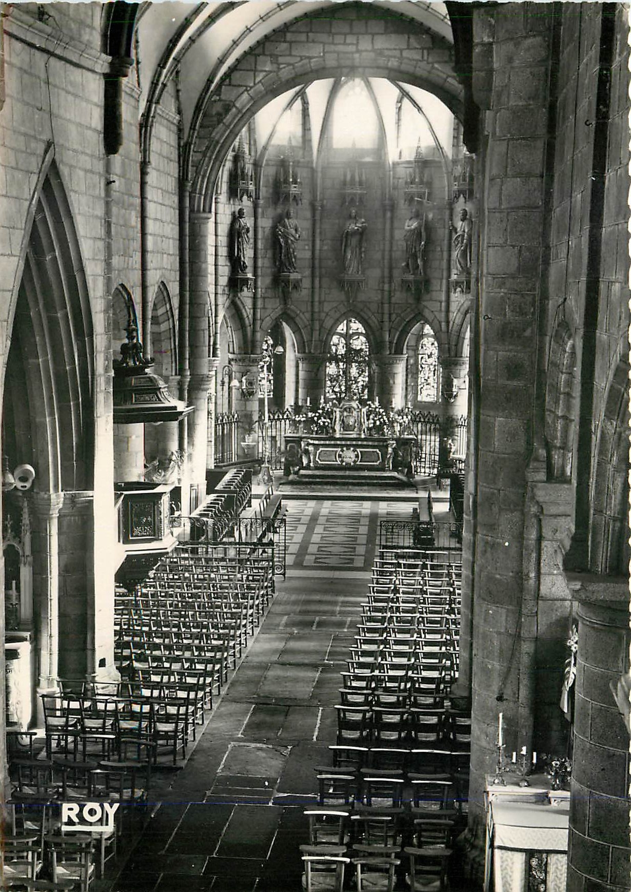 CPM Granville Eglise Notre Dame L'Interieur vu de la Tribune de l'Orgue 