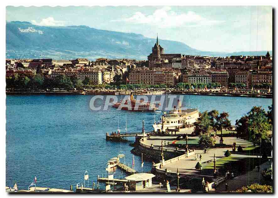 CPM Geneve Vue generale sur la rade et la ville 