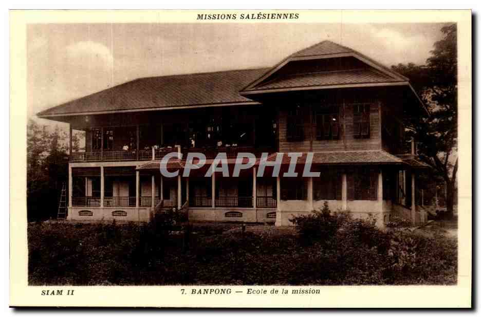 Siam -CPA- Banpong- Ecole de la mission- Mission Salesiennes