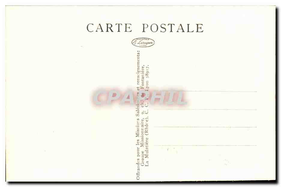 Siam-CPA- Bonze recueillant des aumones -Mission salesiennes — Rückseite