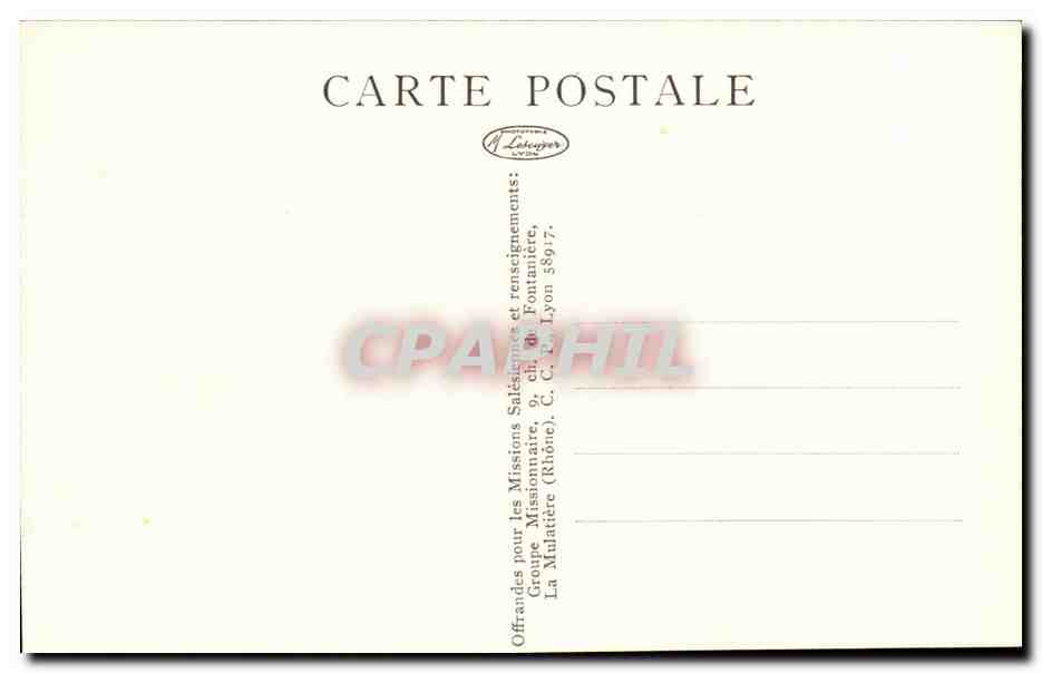 Congo Belge -CPA- En pleine brousse equatorale une halte -Mission Salesiennes — Rückseite