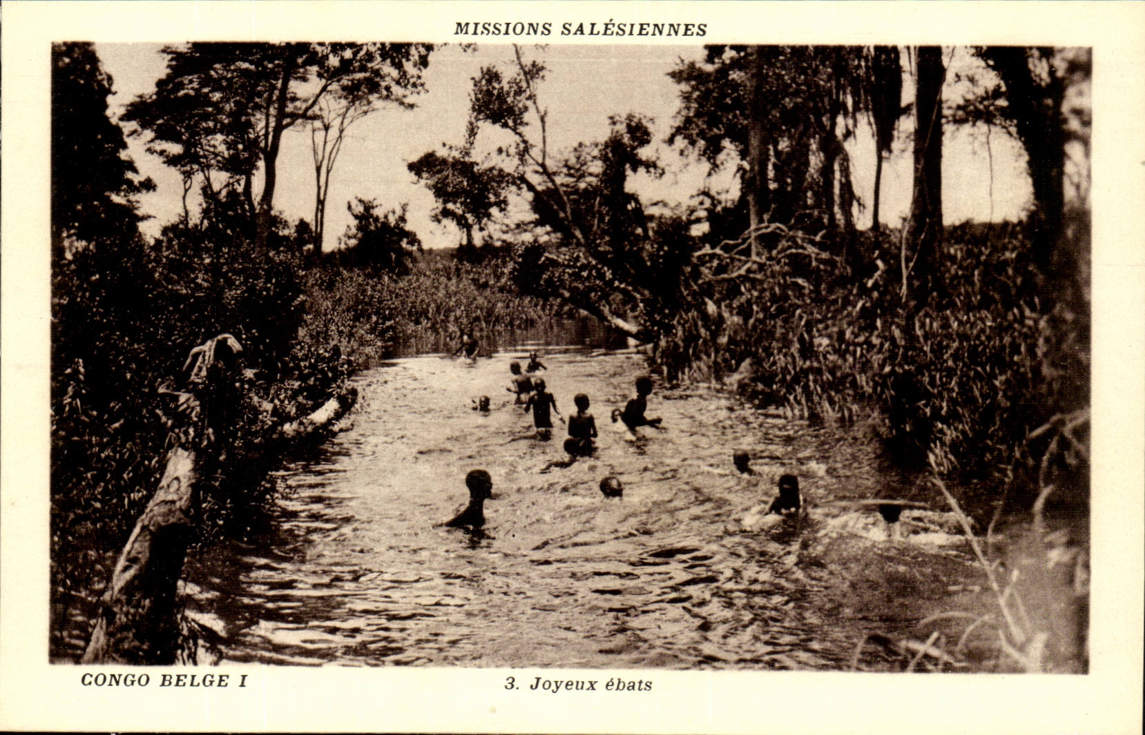 Congo Belge -CPA- Joyeux ebats- Mission Salesiennes