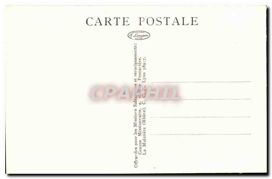 Congo Belge -CPA- Joyeux ebats- Mission Salesiennes — Rückseite