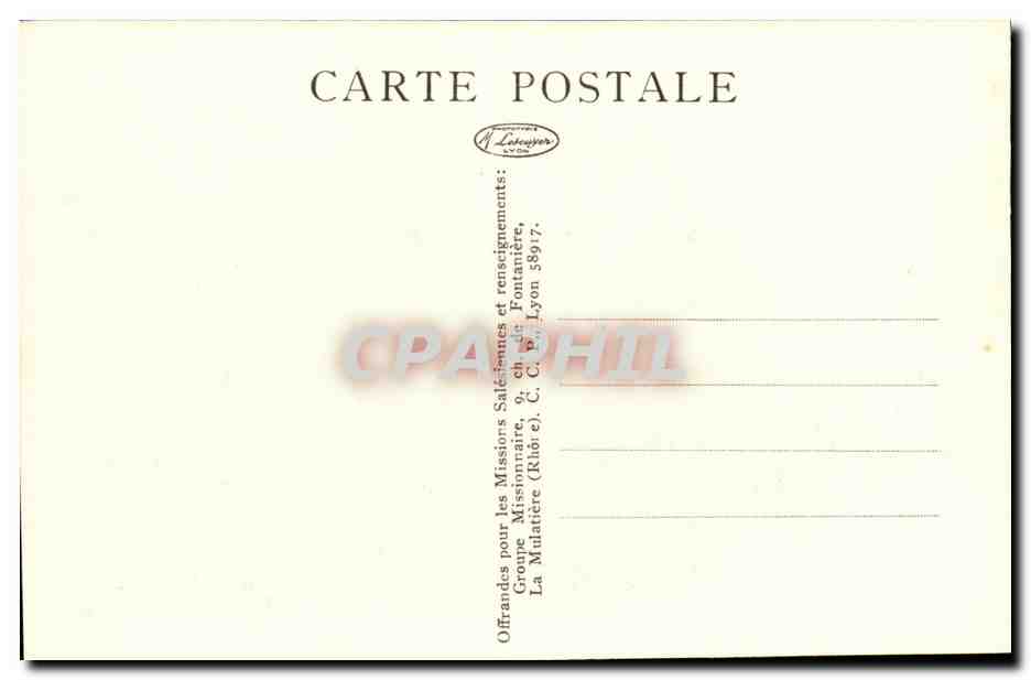 Chine -CPA- Jardin public- Mission Salesiennes China — Back