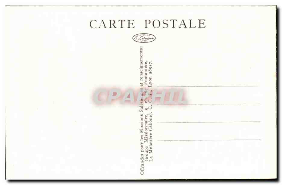 Congo Belge - La Kafabu- L'eglise recemment achevee -CPA- Mission Salesiennes — Rückseite