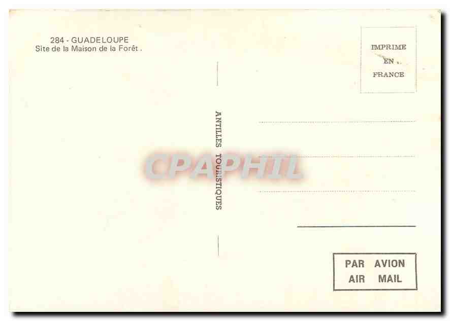 CPM Guadeloupe Site de la Maison de la Foret  — Back
