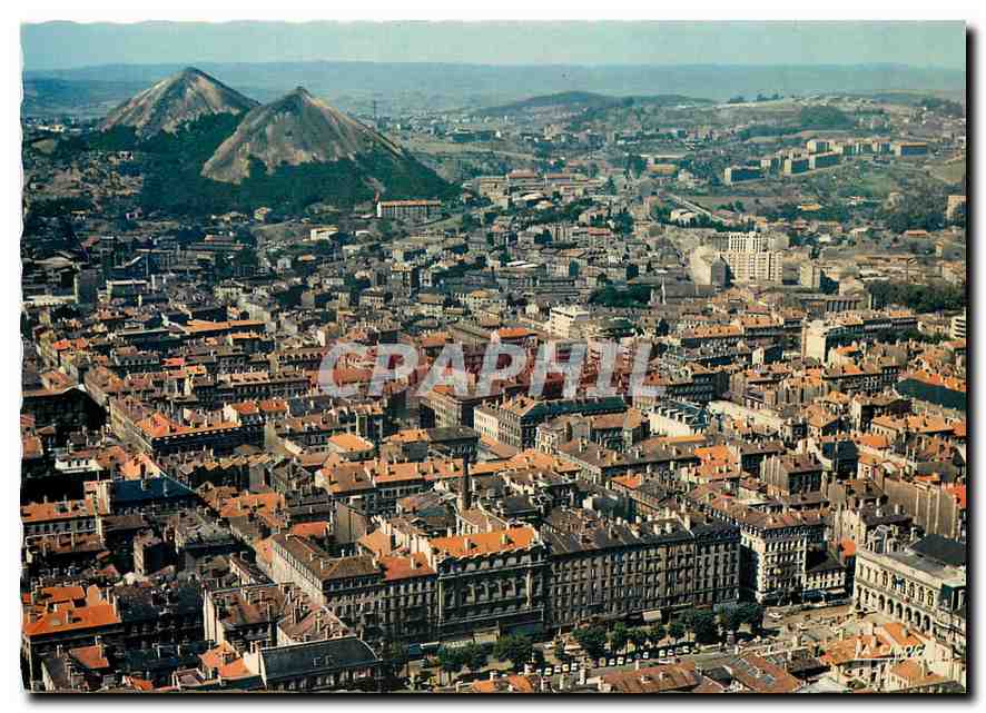 CPM Saint Etienne Loire Vue aerienne au fond les Crassiers 