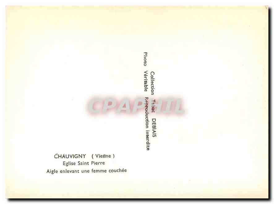 CPM Chauvigny Vienne Eglise Pierre Aigle enlevant une femme couchee  — Back