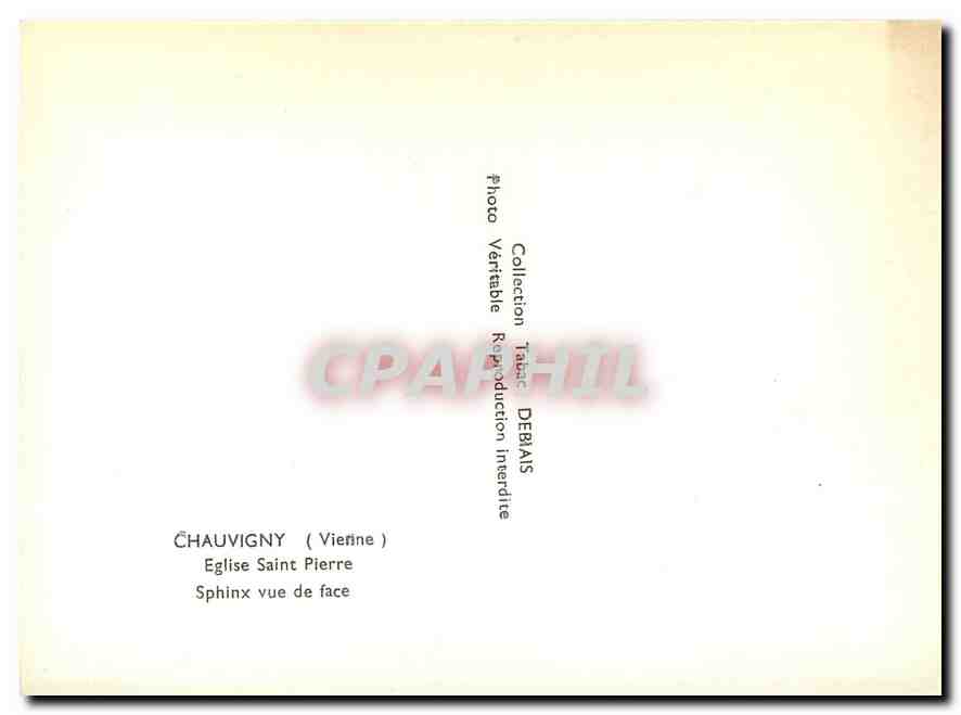 CPM Chauvigny Vienne Eglise Saint Pierre Sphinx vue de face  — Back