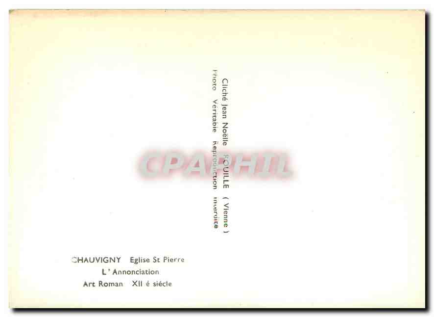 CPM Chauvigny Eglise St Pierre L'Annonciation  — Back