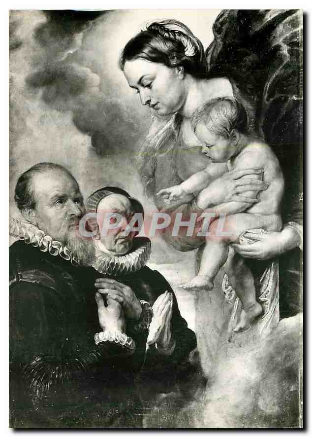 CPM PP Rubens Antoine Goubeau et sa femme Anne aux pieds de la Vierge Provient de ND d'Anvers 
