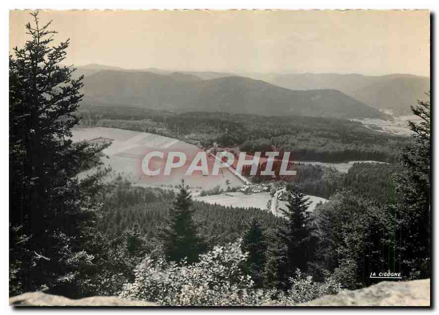 Vue du Grand Donon (Alt. 1.008 m.) — Hôtel Velléda (Alt. 737 m.) — Éditions La Cigogne