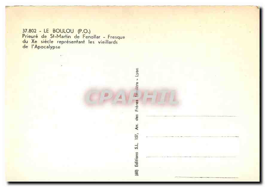 CPM Le Boulou Prieure de St Martin de Fenollar  — Rückseite
