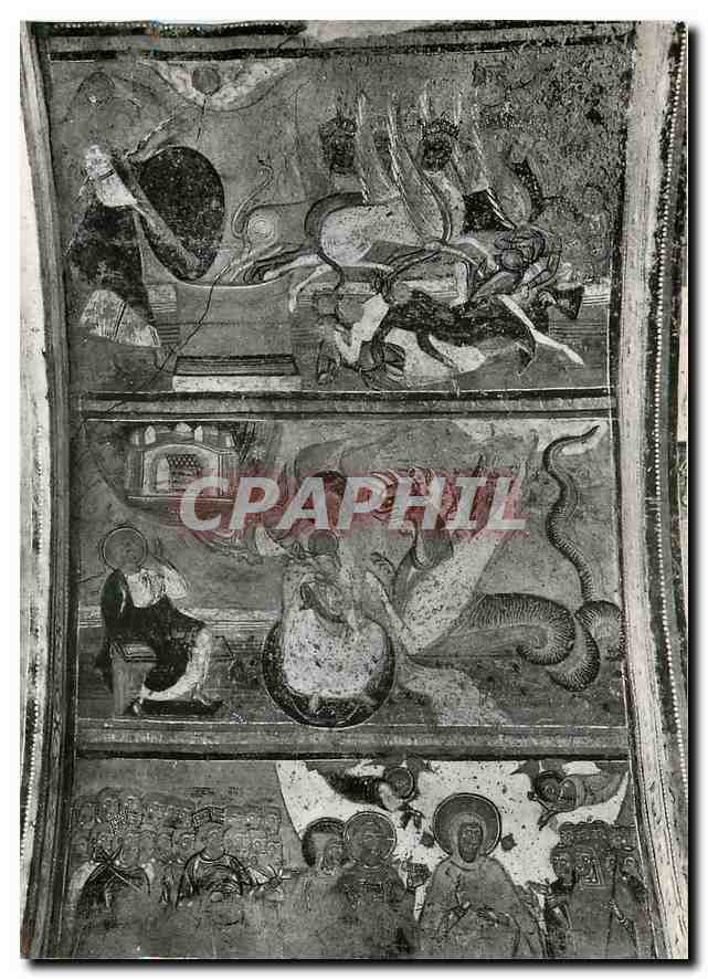 CPM Saint Savin Sur Gartempe Vienne Eglise Porche Voute cote N Apocalypse Le Fteau des sauterelles L
