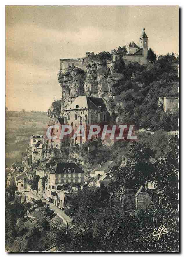 Rocamadour — Le Château et le Rocher surplombant la Ville — Éditeur : Les Éditions Taponche Frères, Toulouse