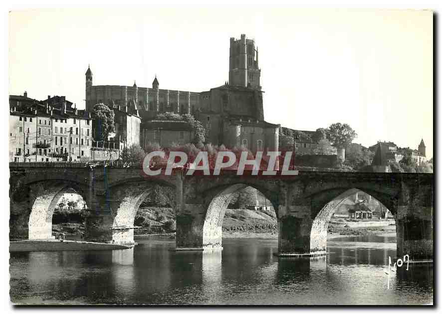 CPM Albi Tarn Le Pont Vieux et la Cathedrale Ste Cecile 